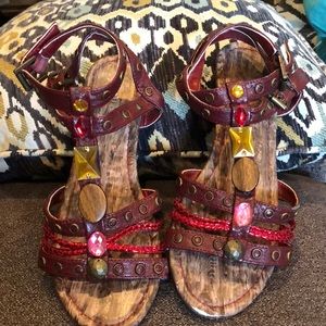 Pierre Dumas Jeweled Sandals